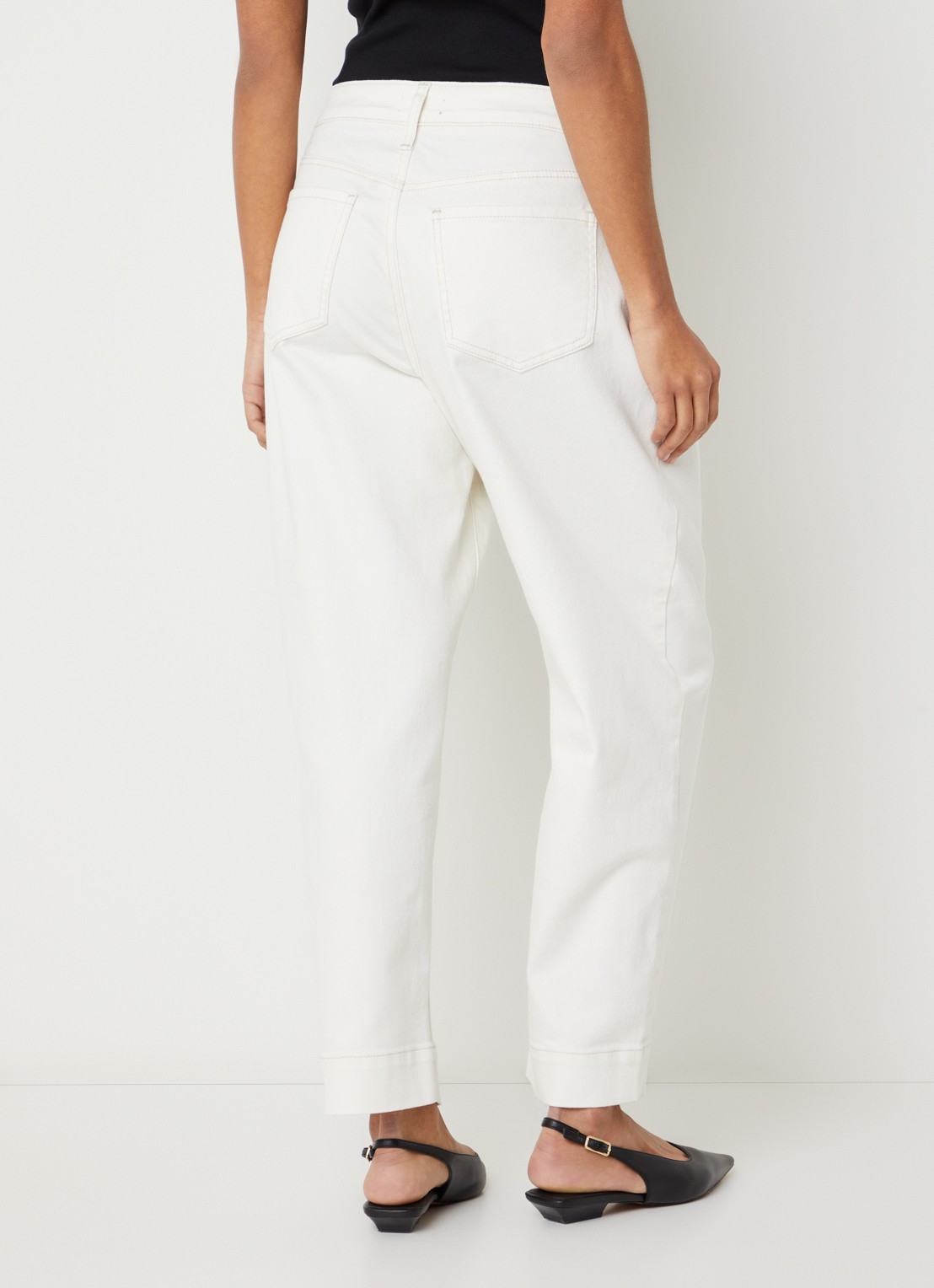 NYDJ Balloon mid waist balloon fit jeans met gekleurde wassing - achterkant 3 wit
