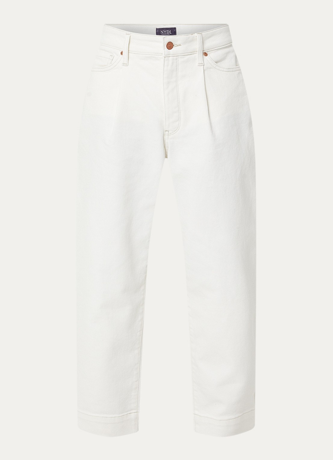 NYDJ Balloon mid waist balloon fit jeans met gekleurde wassing - voorkant 4 wit