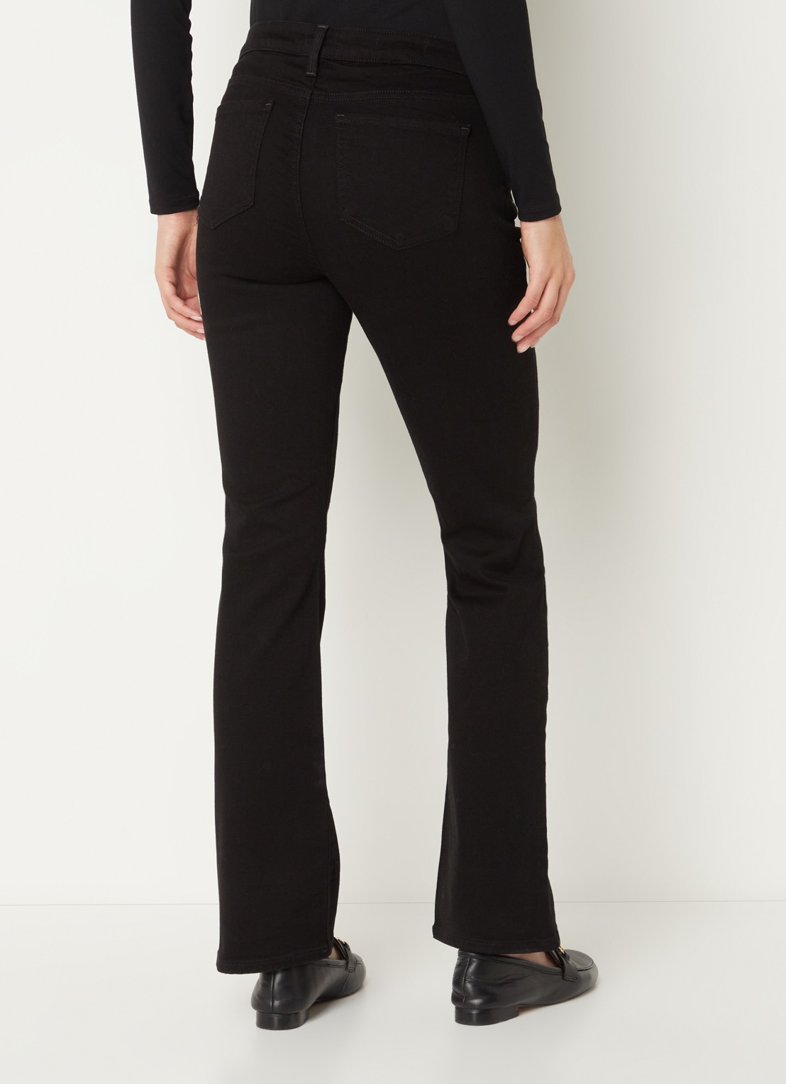 NYDJ Barbara high waist bootcut jeans met stretch - achterkant 5 zwart