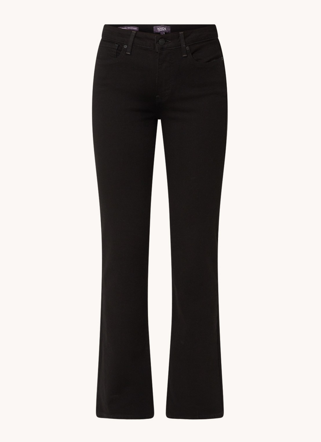 NYDJ Barbara high waist bootcut jeans met stretch - voorkant zwart