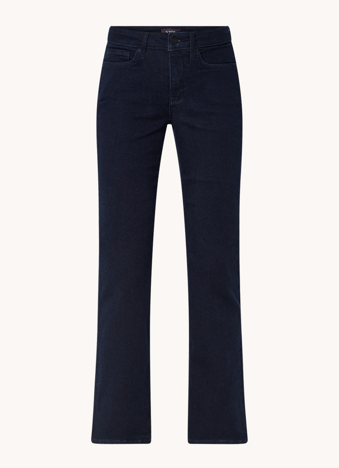 NYDJ Barbara mid waist bootcut jeans met donkere wassing - voorkant 2 indigo