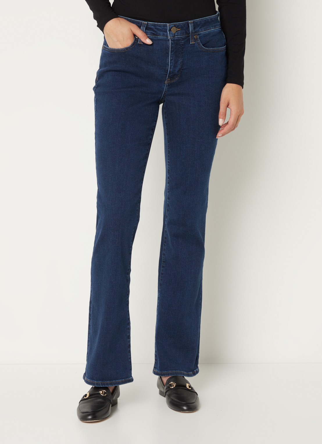 NYDJ Barbara mid waist bootcut jeans met stretch - detail 4 indigo