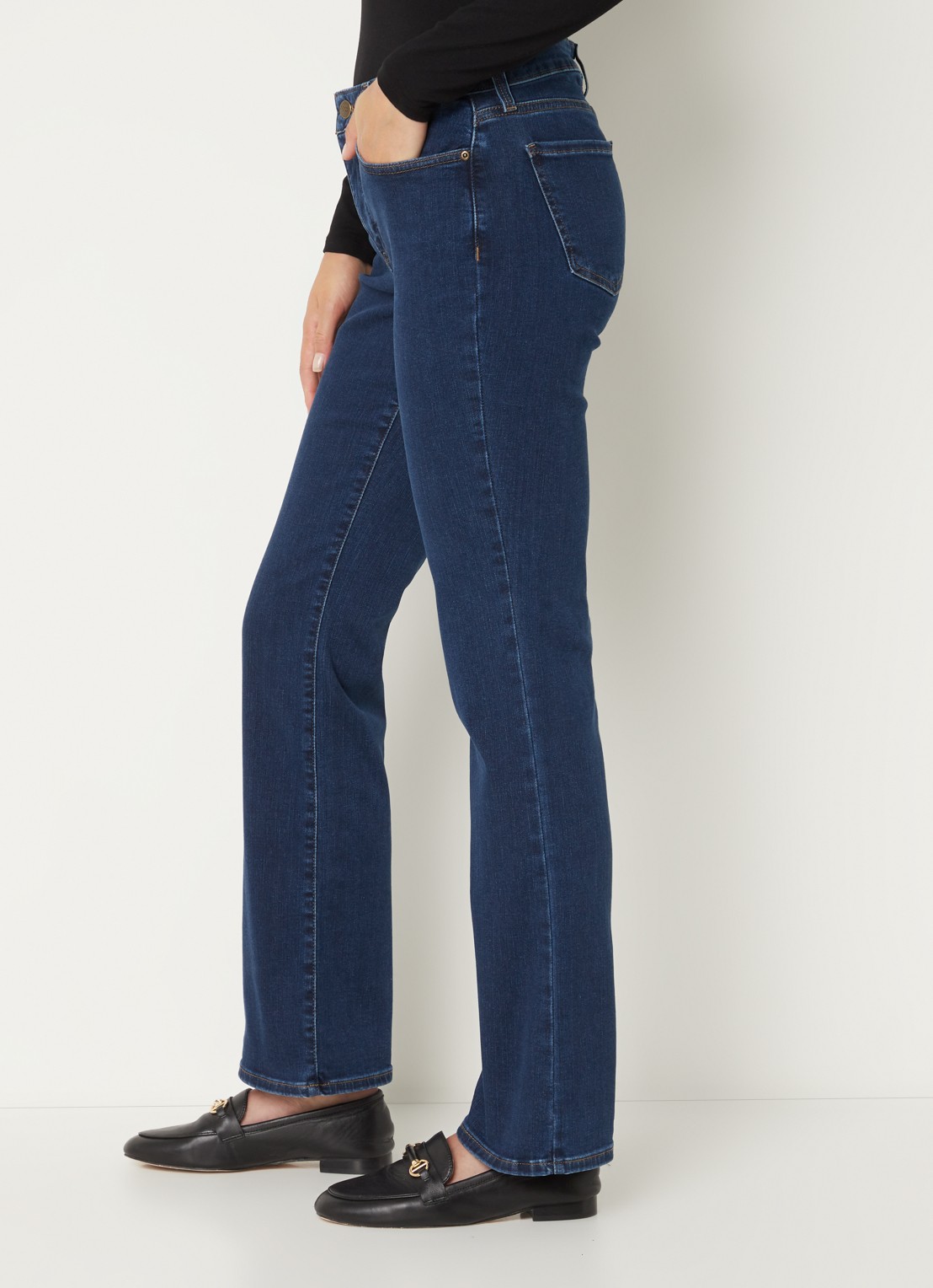 NYDJ Barbara mid waist bootcut jeans met stretch - detail 5 indigo