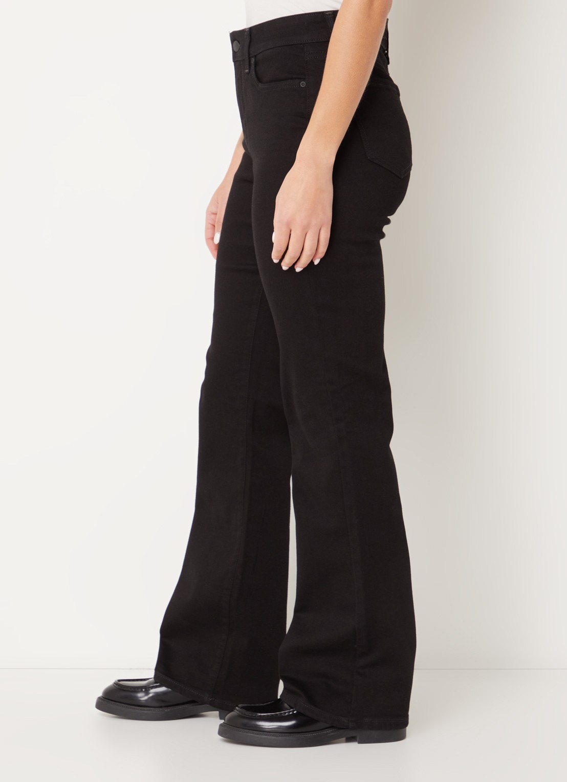 NYDJ Blake high waist flared jeans met gekleurde wassing - detail 5 zwart