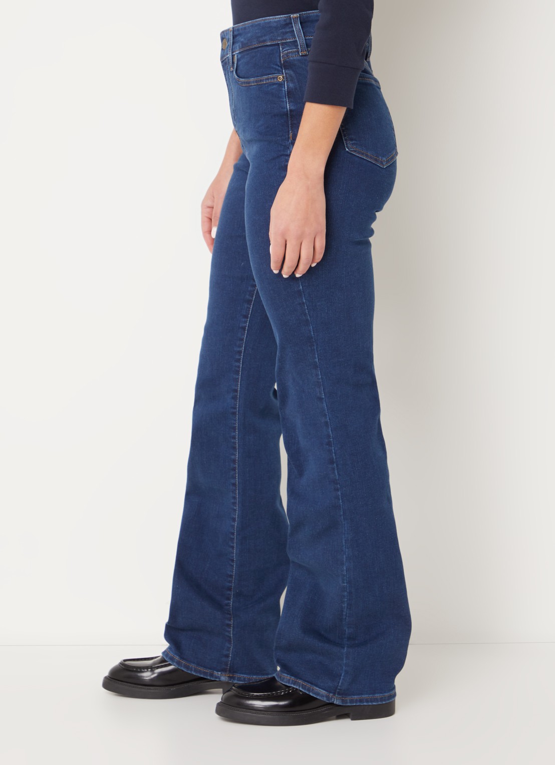 NYDJ Blake high waist flared jeans met stretch - detail 5 donkerblauw