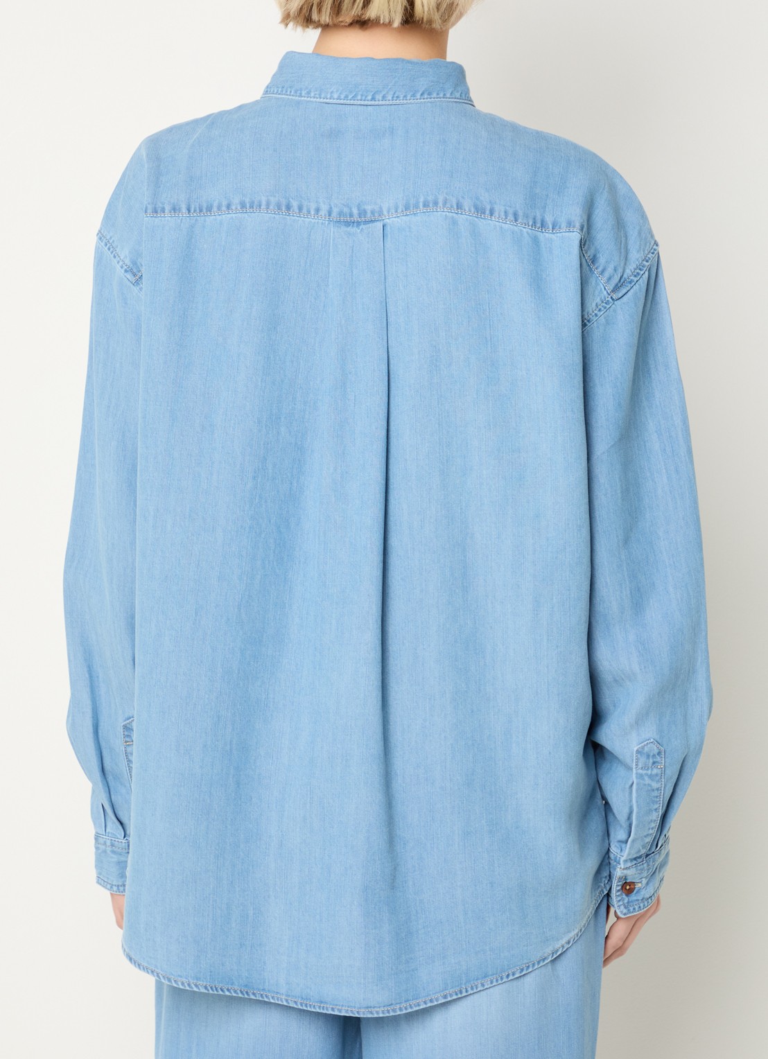 NYDJ Blouse  met borstzak  - achterkant 3 indigo