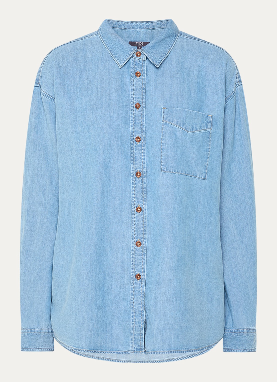 NYDJ Blouse  met borstzak  - voorkant indigo