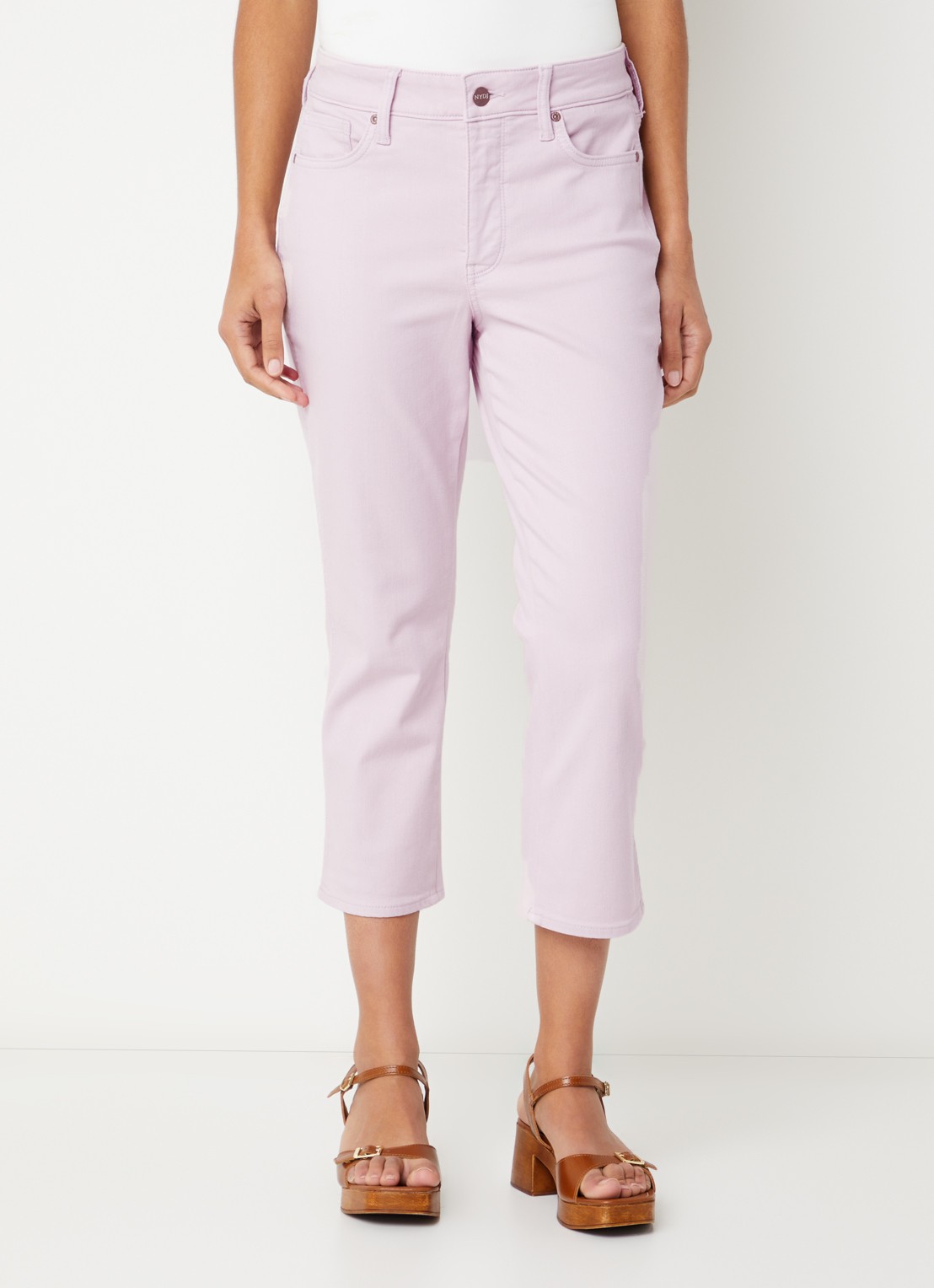 NYDJ Chloe mid waist skinny fit capri broek met gekleurde wassing - detail 2 antraciet
