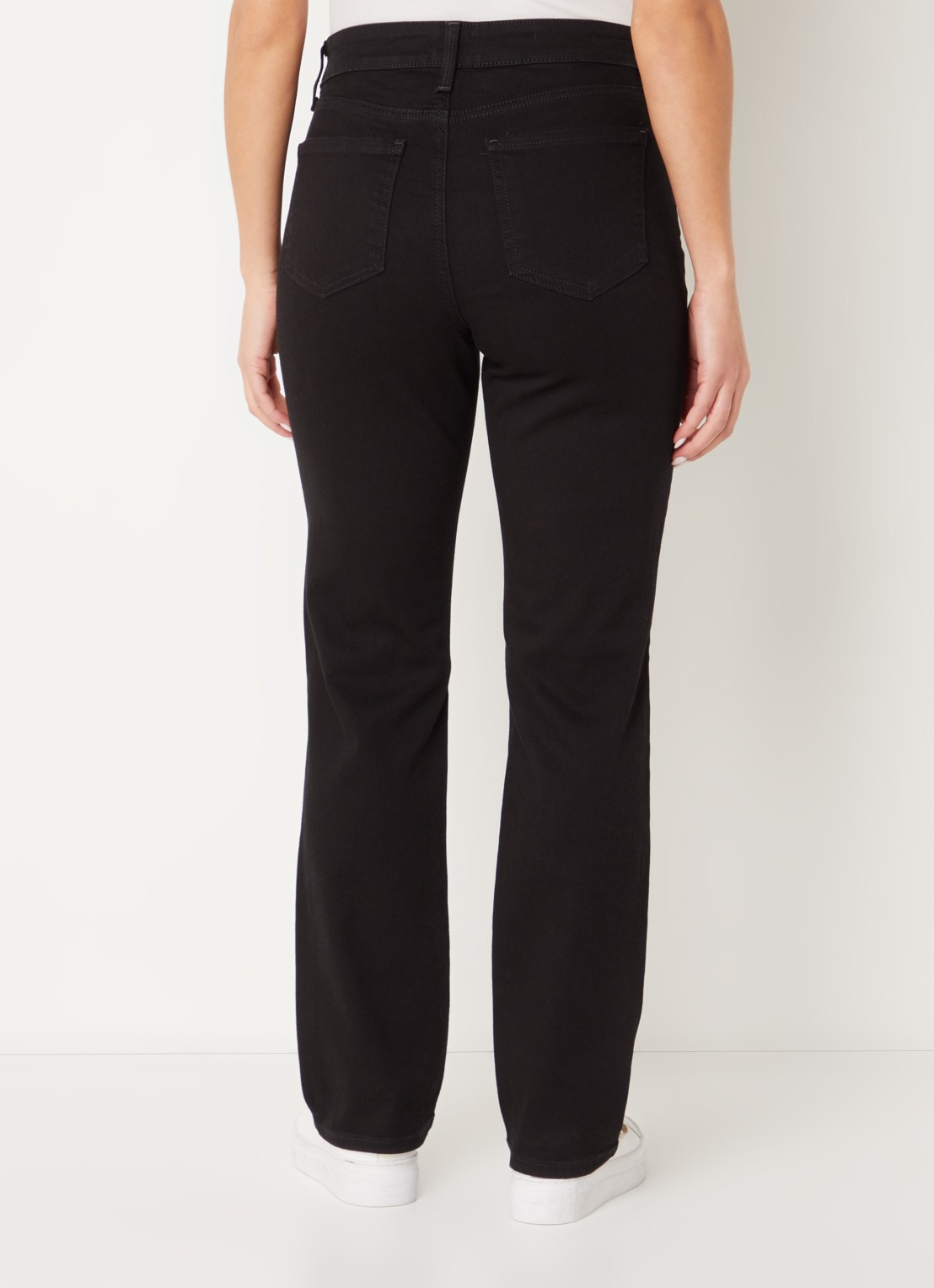 NYDJ Ellison high waist straight leg jeans met gekleurde wassing - achterkant zwart