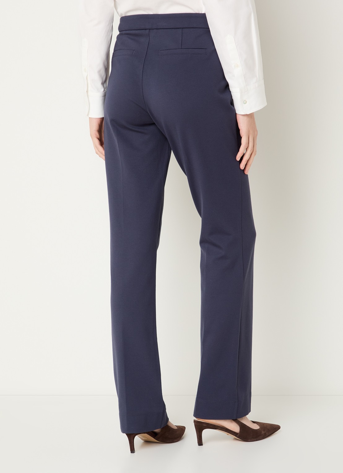 NYDJ High waist slim fit pantalon - achterkant 4 donkerblauw