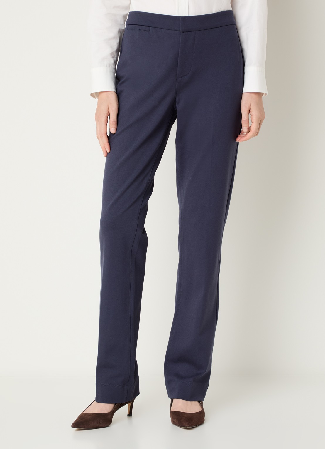 NYDJ High waist slim fit pantalon - detail 3 donkerblauw