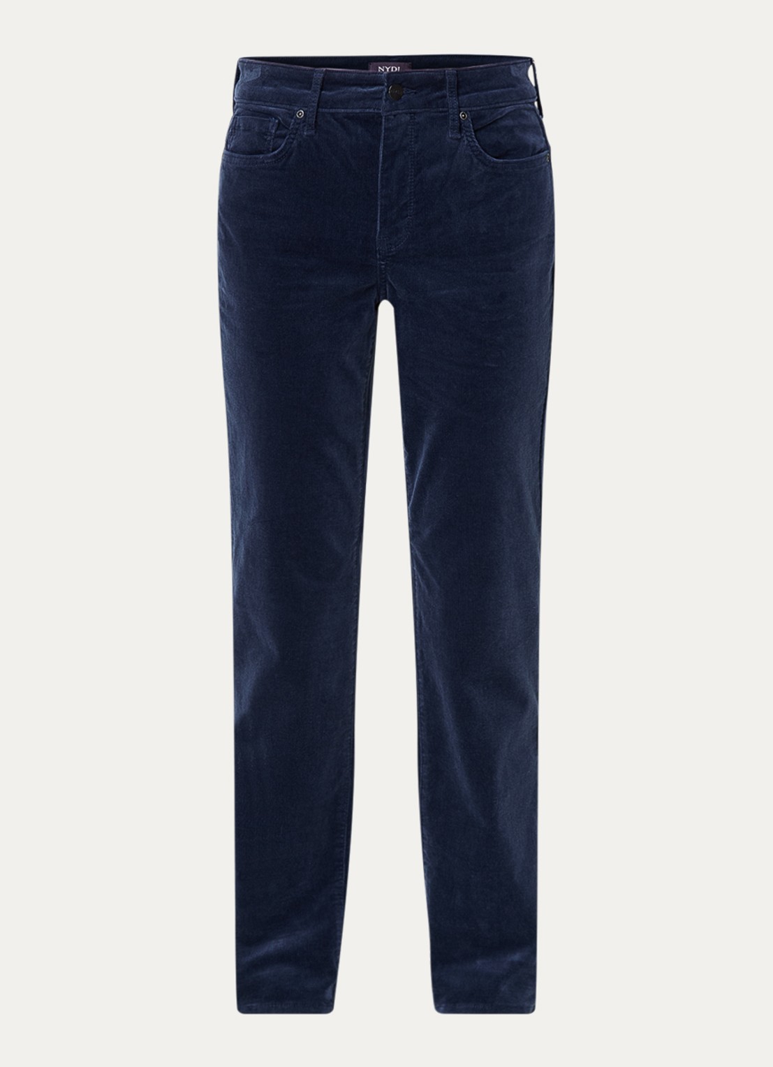 NYDJ Marilyn high waist straight fit chino van corduroy - voorkant donkerblauw
