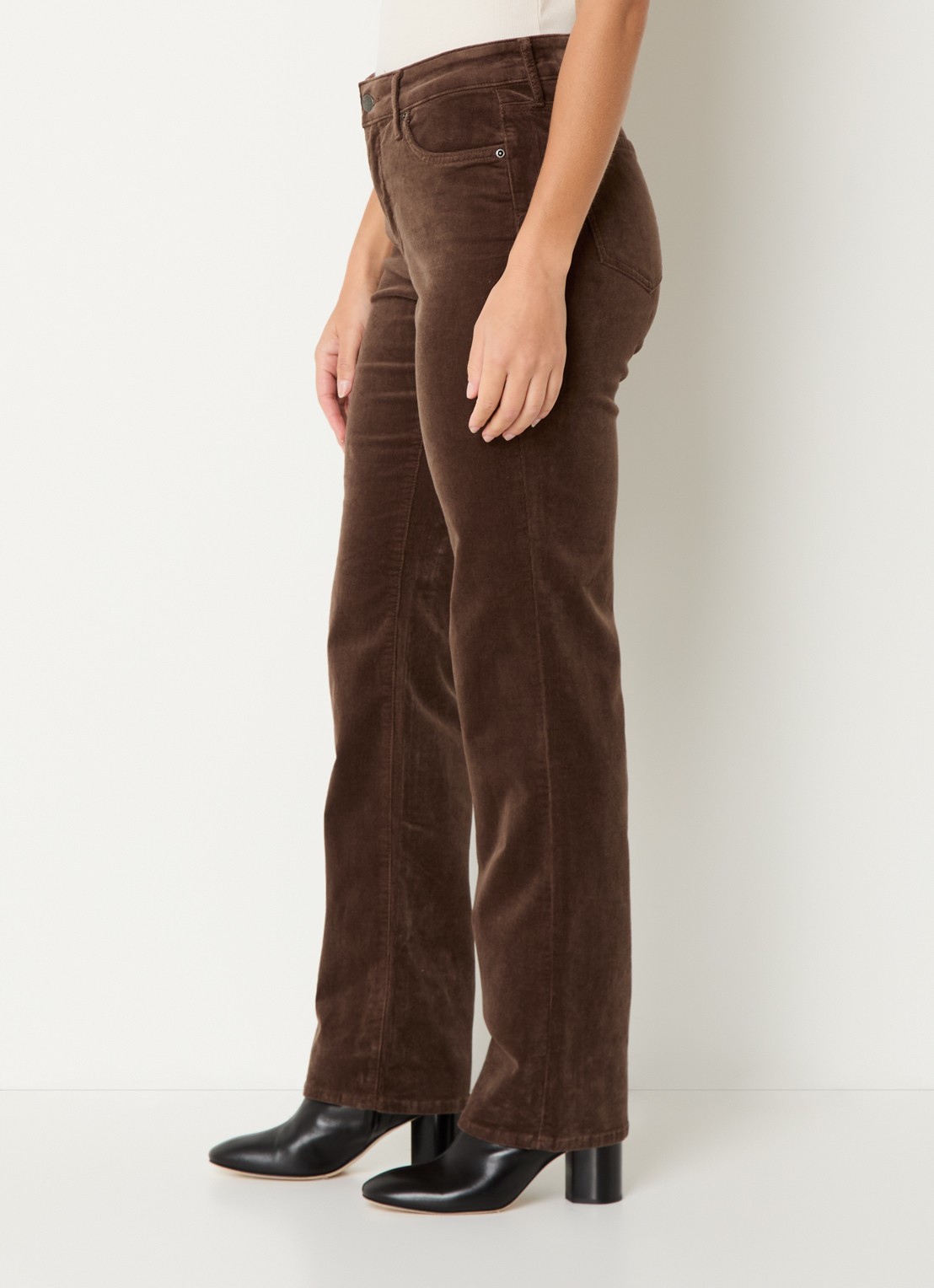NYDJ Marilyn high waist straight fit chino van corduroy - detail 3 bruin