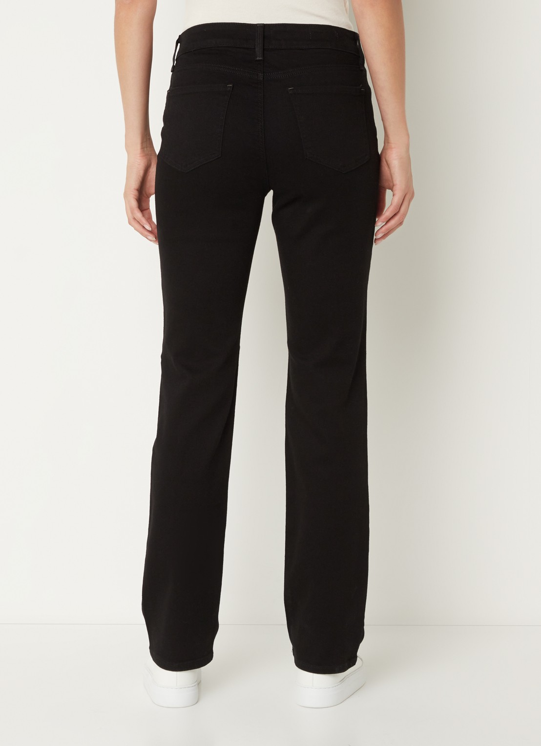 NYDJ Marilyn high waist straight leg jeans met stretch - achterkant zwart
