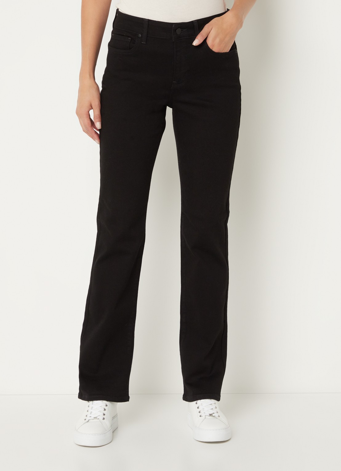 NYDJ Marilyn high waist straight leg jeans met stretch - detail 2 zwart