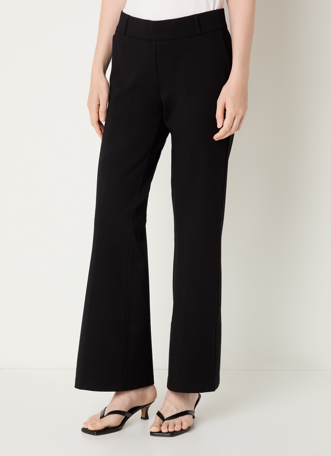 NYDJ Pull On Flare Leg Trouser Blac - detail zwart