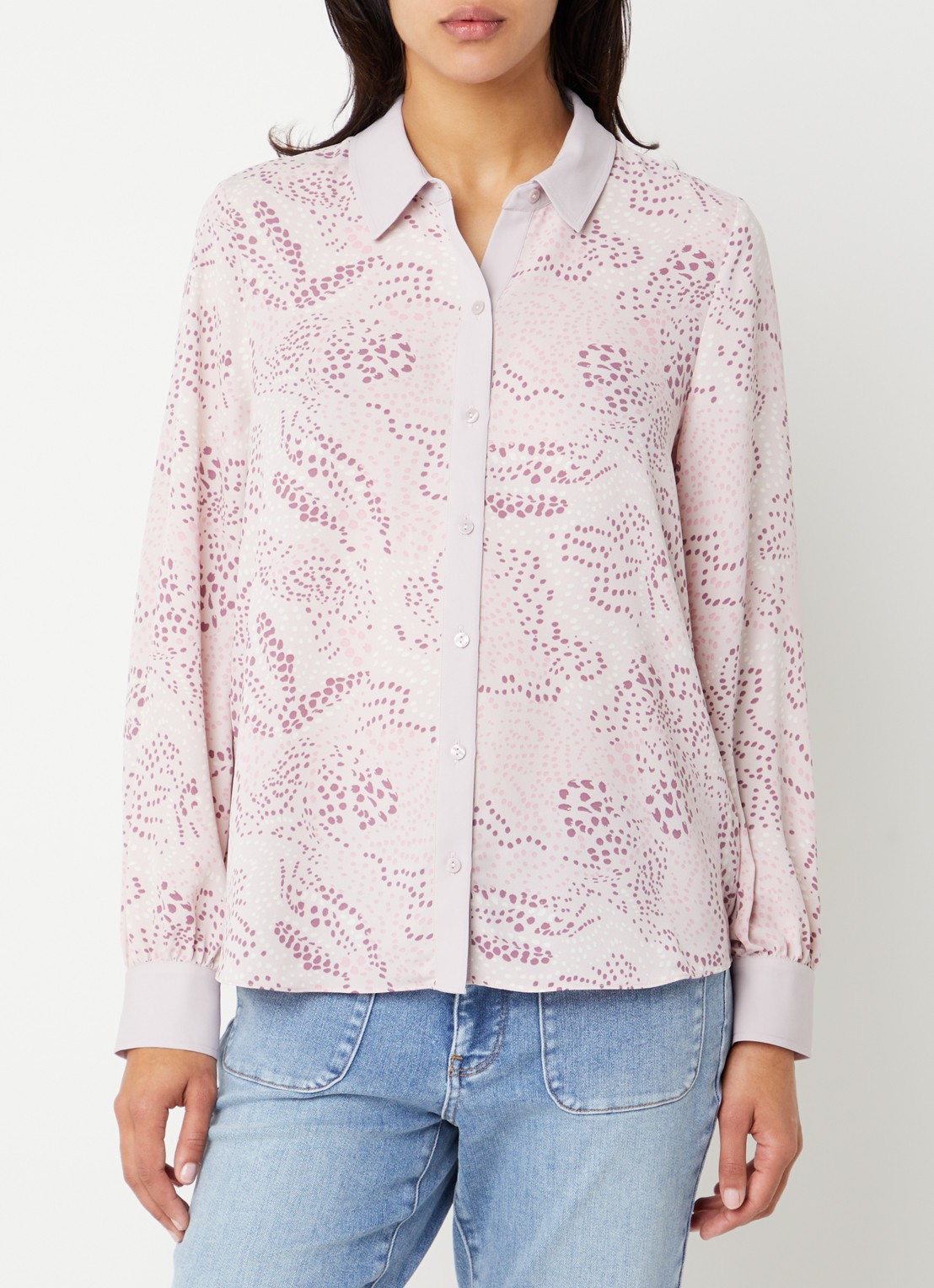 NYDJ Taylor blouse met print - detail 4 oudroze