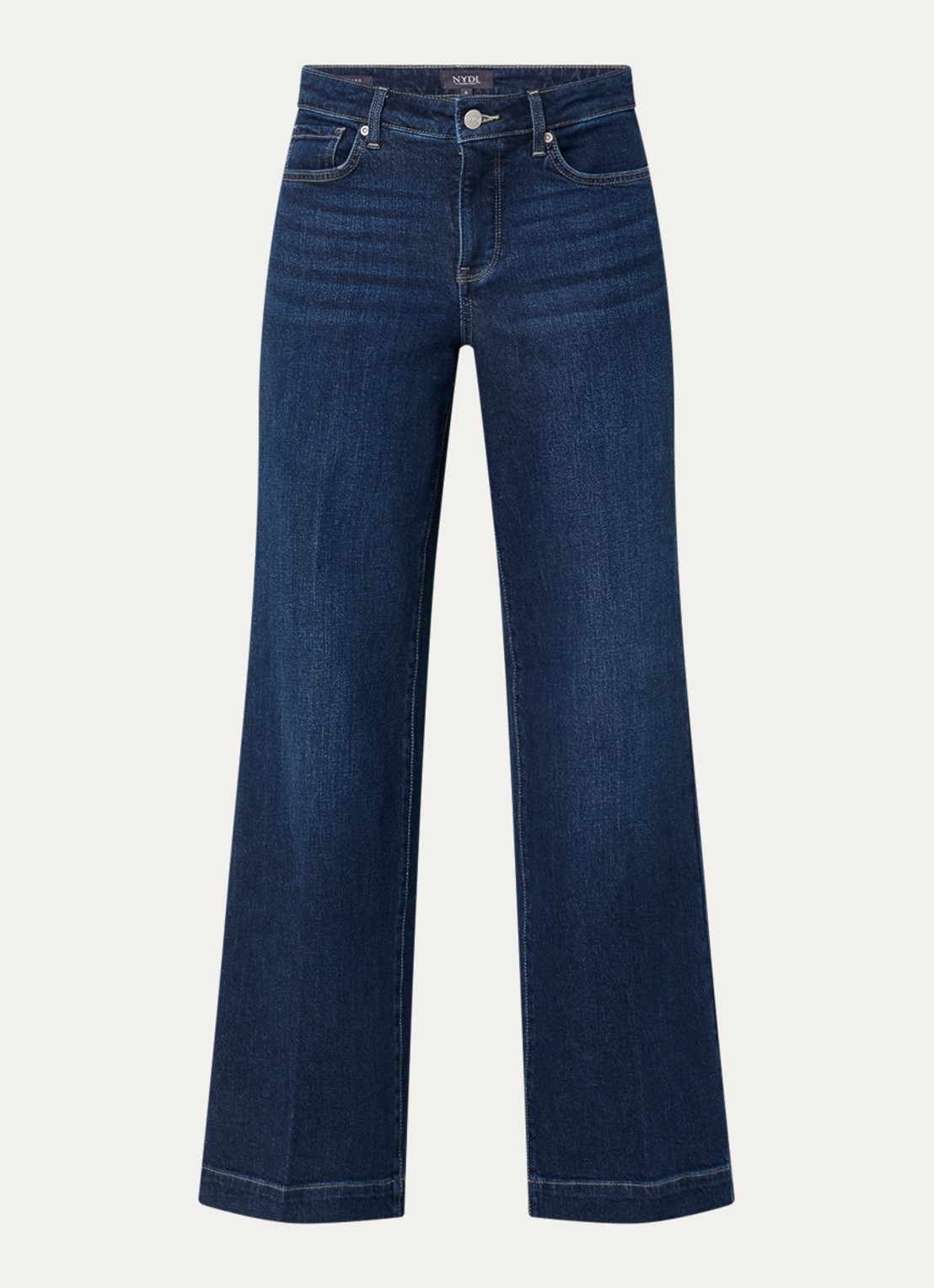 NYDJ Teresa high waist wide leg jeans met steekzakken - voorkant 4 indigo