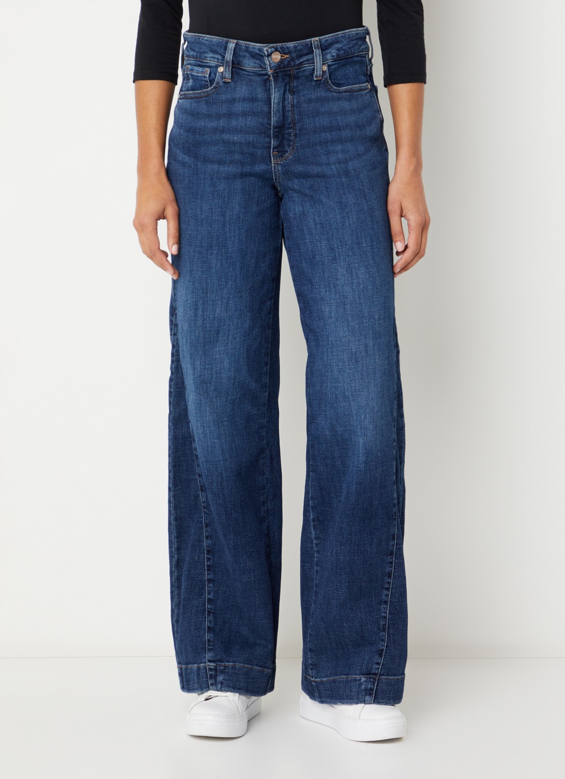 NYDJ Teresa low waist wide fit jeans met steekzakken - detail 4 indigo