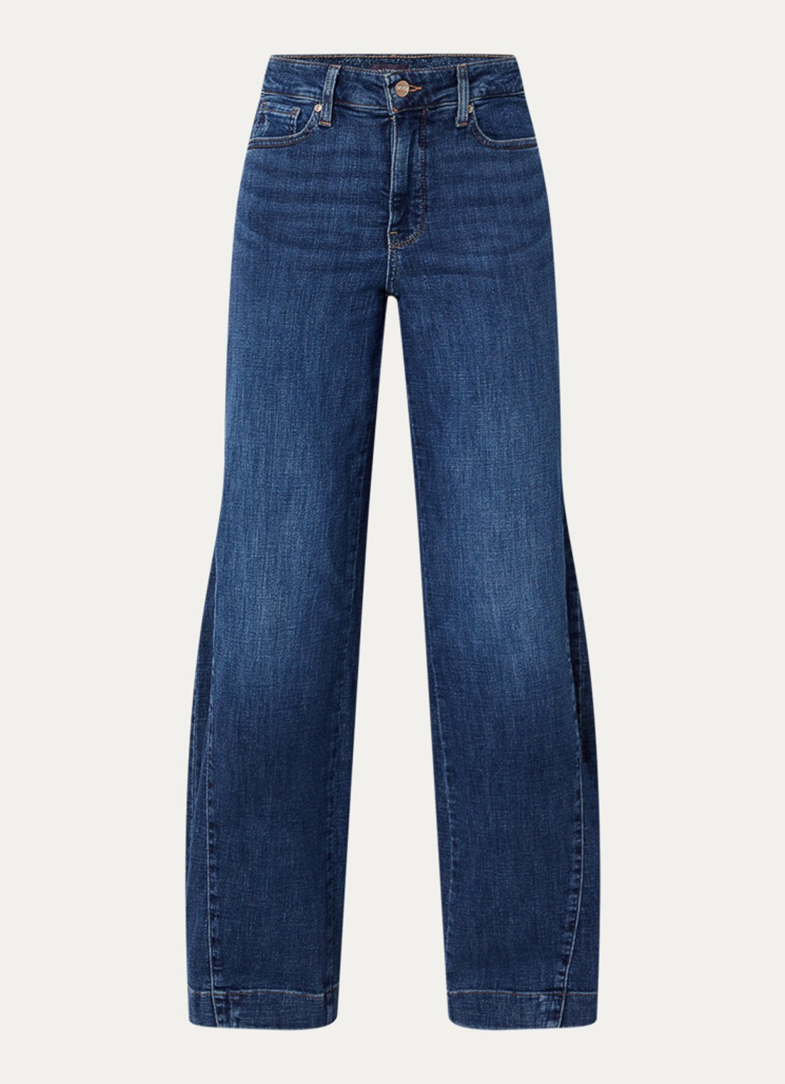 NYDJ Teresa low waist wide fit jeans met steekzakken - voorkant 2 indigo