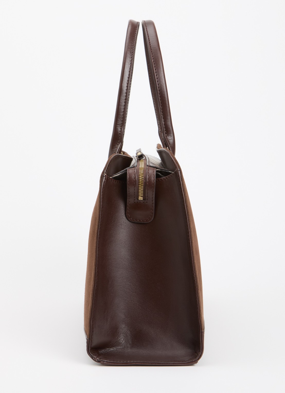 O My Bag Alma schoudertas van suéde met afneembare schouderriem  - detail 3 chocoladebruin