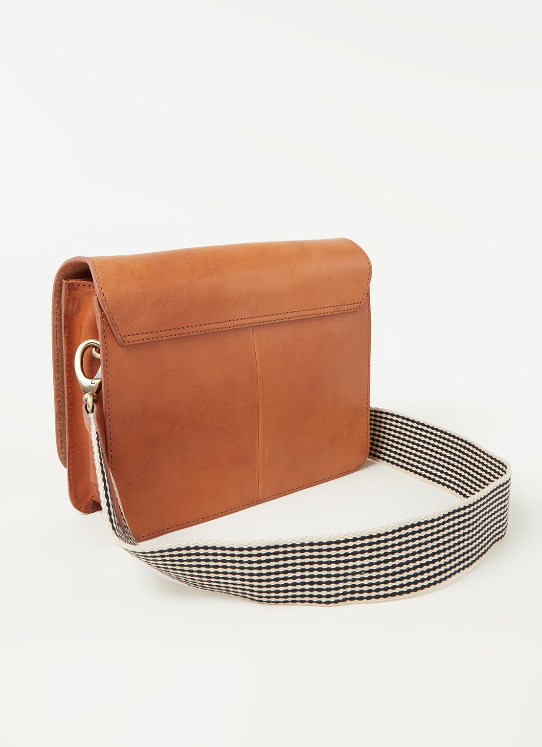 O My Bag Audrey schoudertas van leer - achterkant cognac