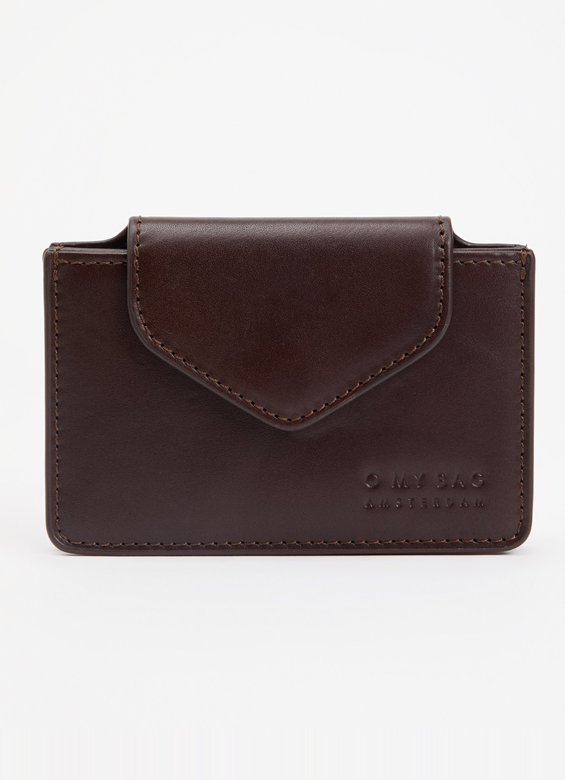 O My Bag Harmonica portemonnee van leer - voorkant bruin