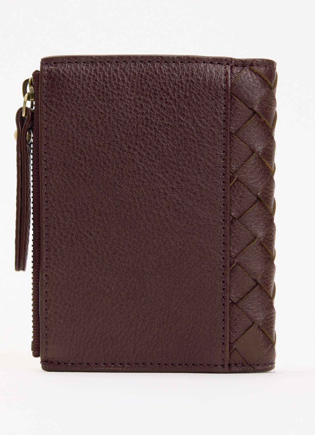 O My Bag Jamie portemonnee van leer - achterkant 3 donkerrood
