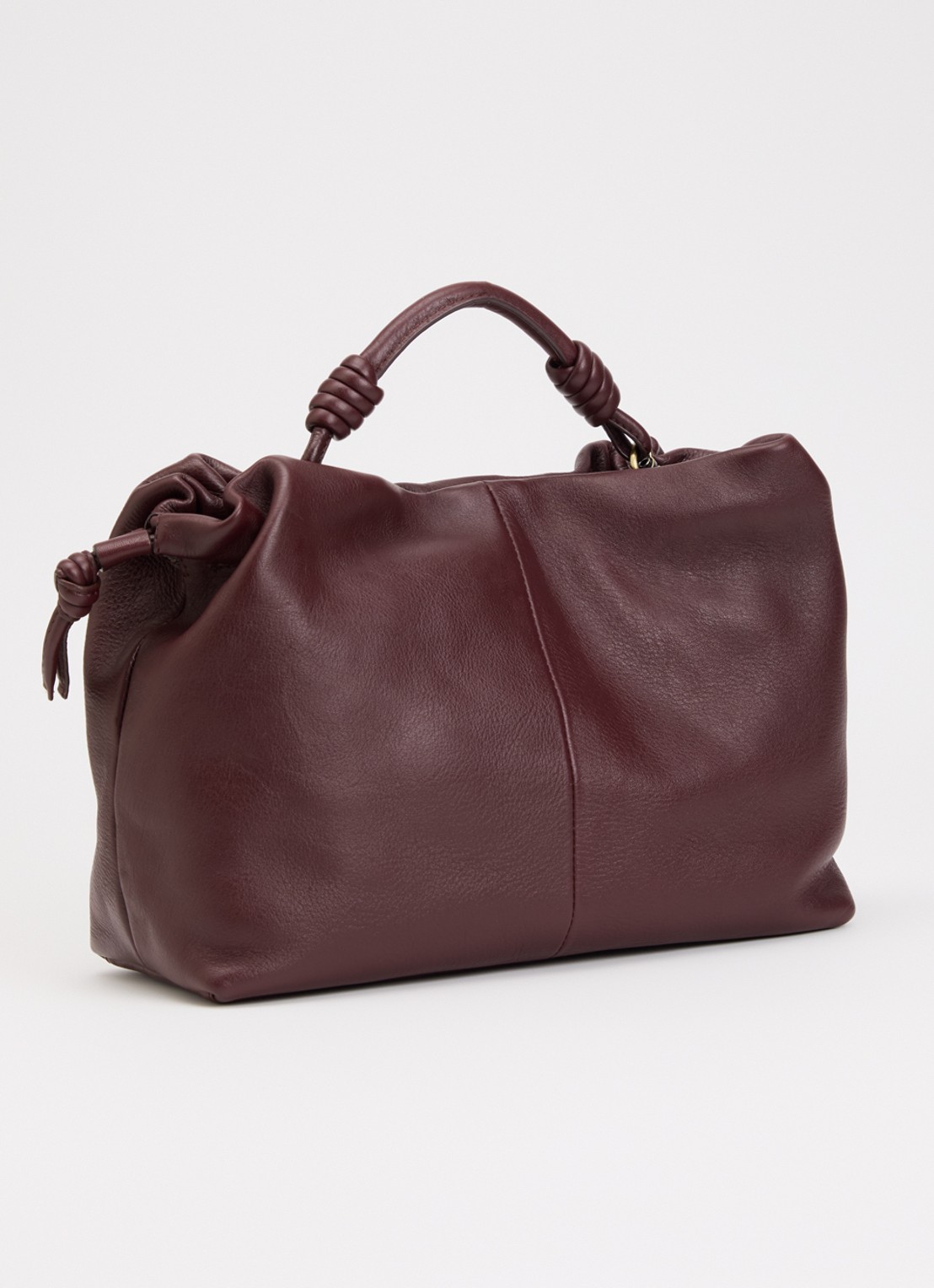O My Bag Kiki Midi handtas van leer met afneembare schouderriem  - achterkant 4 kersenrood