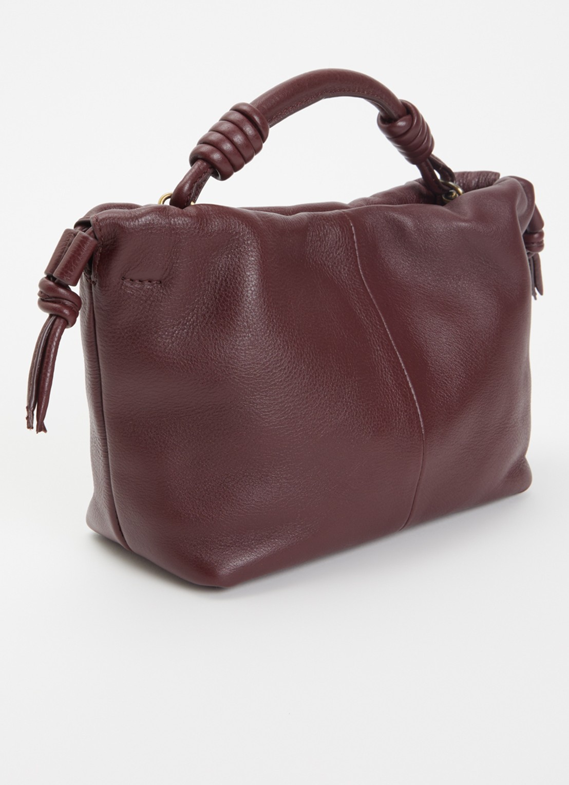 O My Bag Kiki Mini handtas van leer met afneembare schouderriem  - achterkant kersenrood