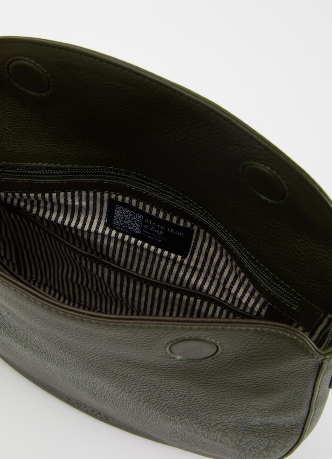 O My Bag Lana handtas van leer met afneembare schouderriem  - detail 3 mosgroen
