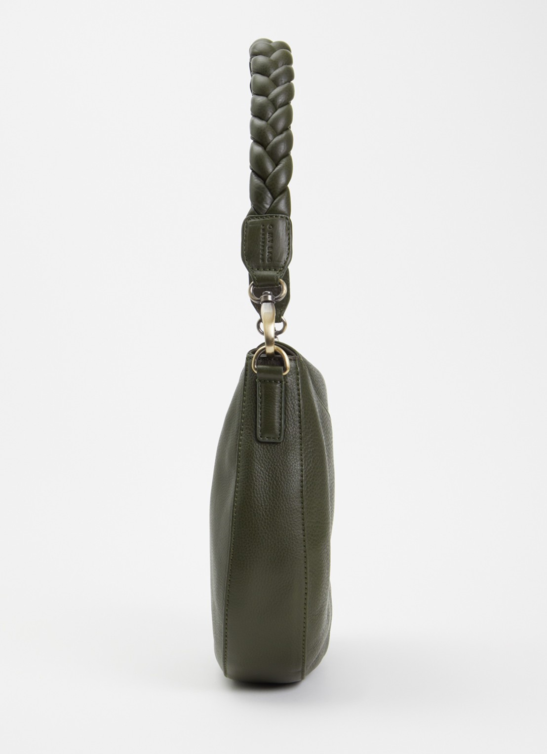O My Bag Lana handtas van leer met afneembare schouderriem  - detail 4 mosgroen