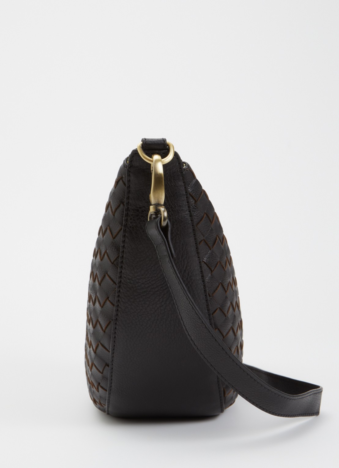 O My Bag Leo Maxi schoudertas van leer met afneembare schouderriem - detail 3 zwart