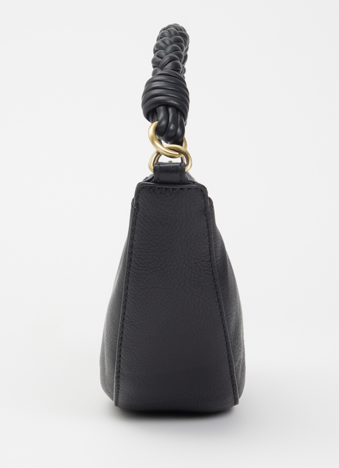 O My Bag Leo Mini handtas van leer met afneembare schouderriem  - detail 3 zwart