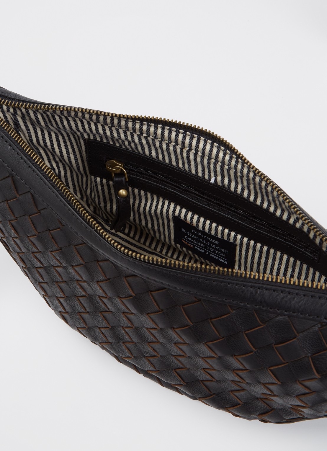 O My Bag Leo schoudertas van leer met afneembare schouderriem - detail 3 zwart