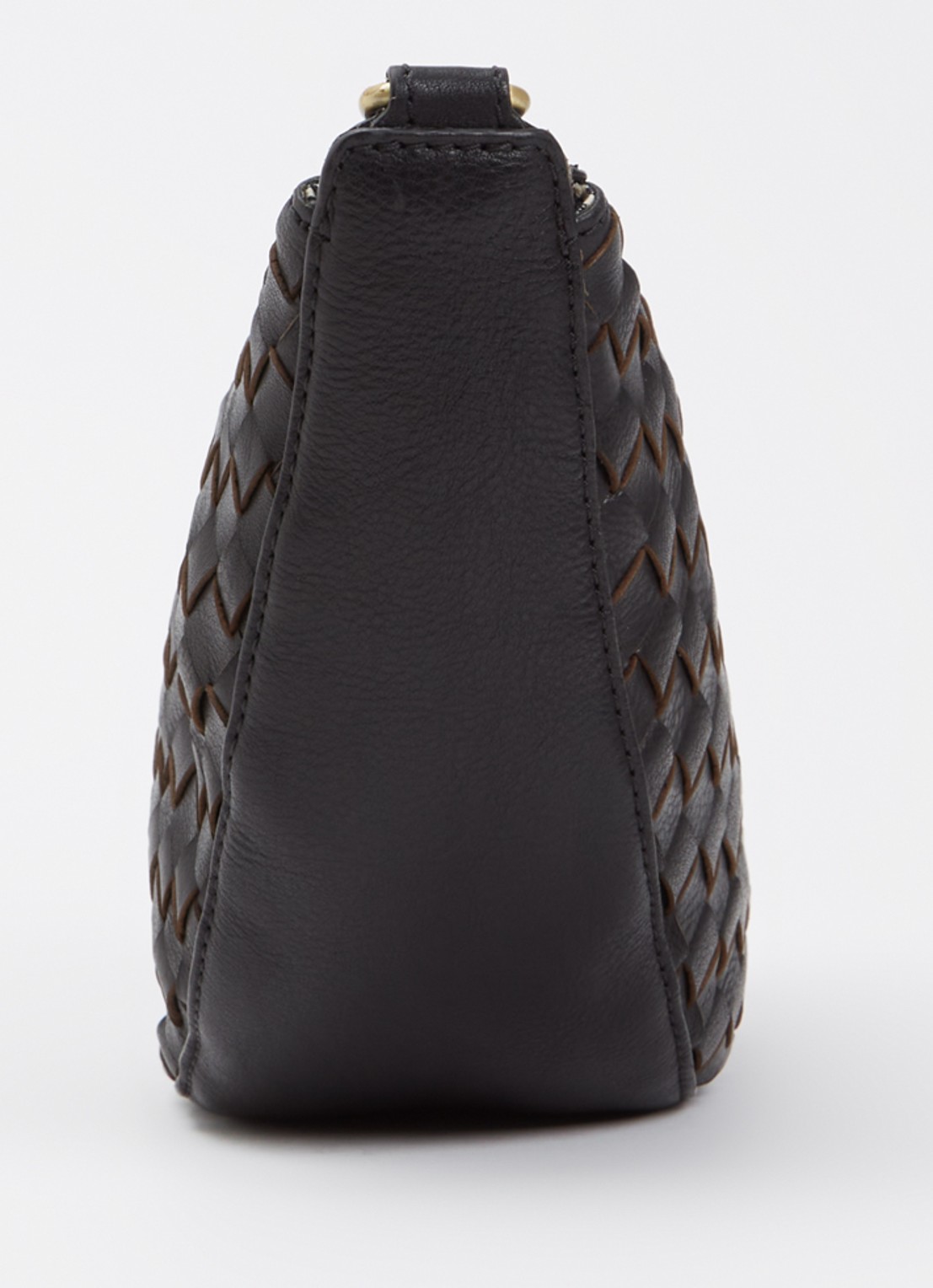 O My Bag Leo schoudertas van leer met afneembare schouderriem - detail 4 zwart
