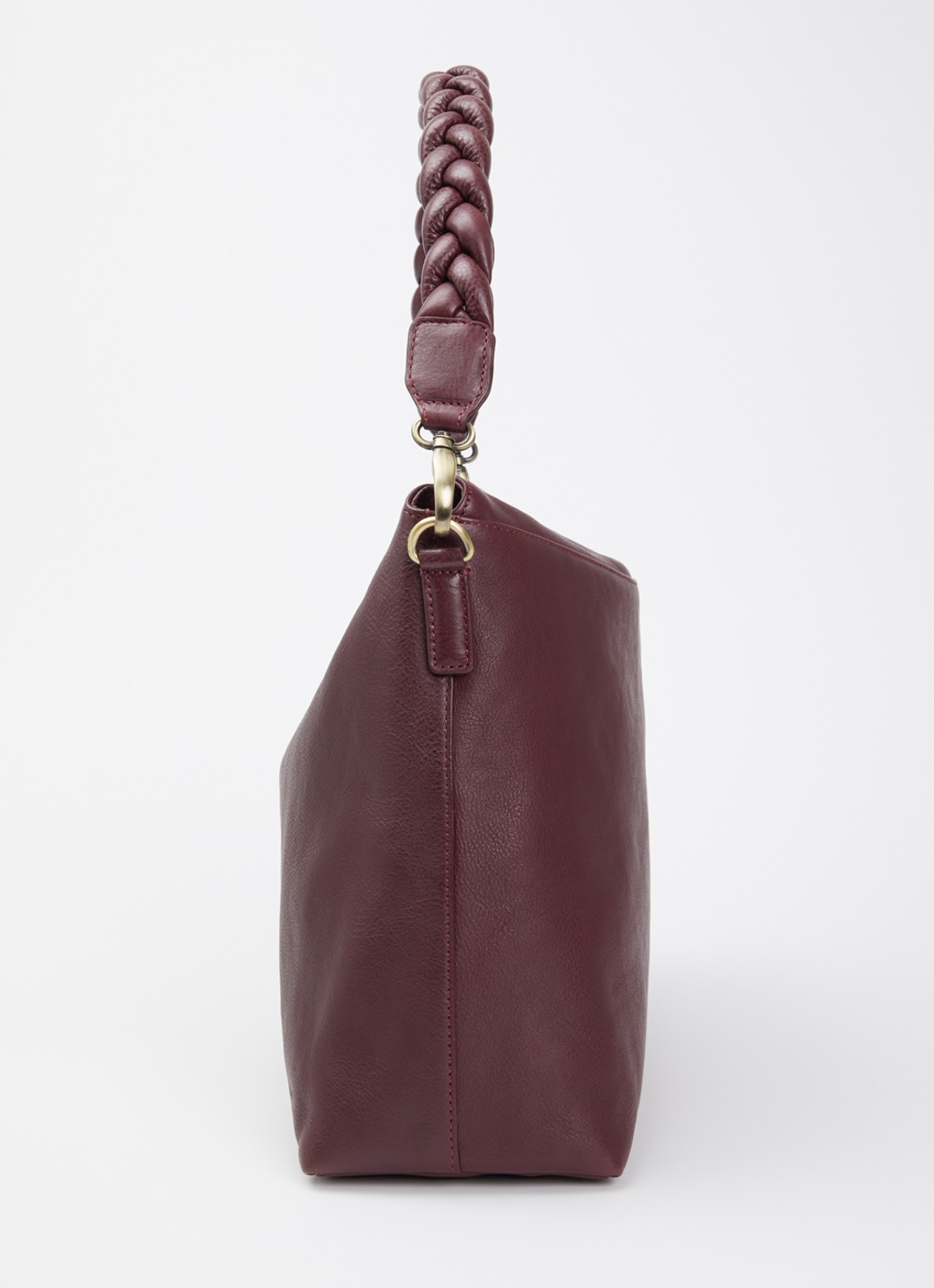 O My Bag Sienna schoudertas van leer  - detail 4 kersenrood