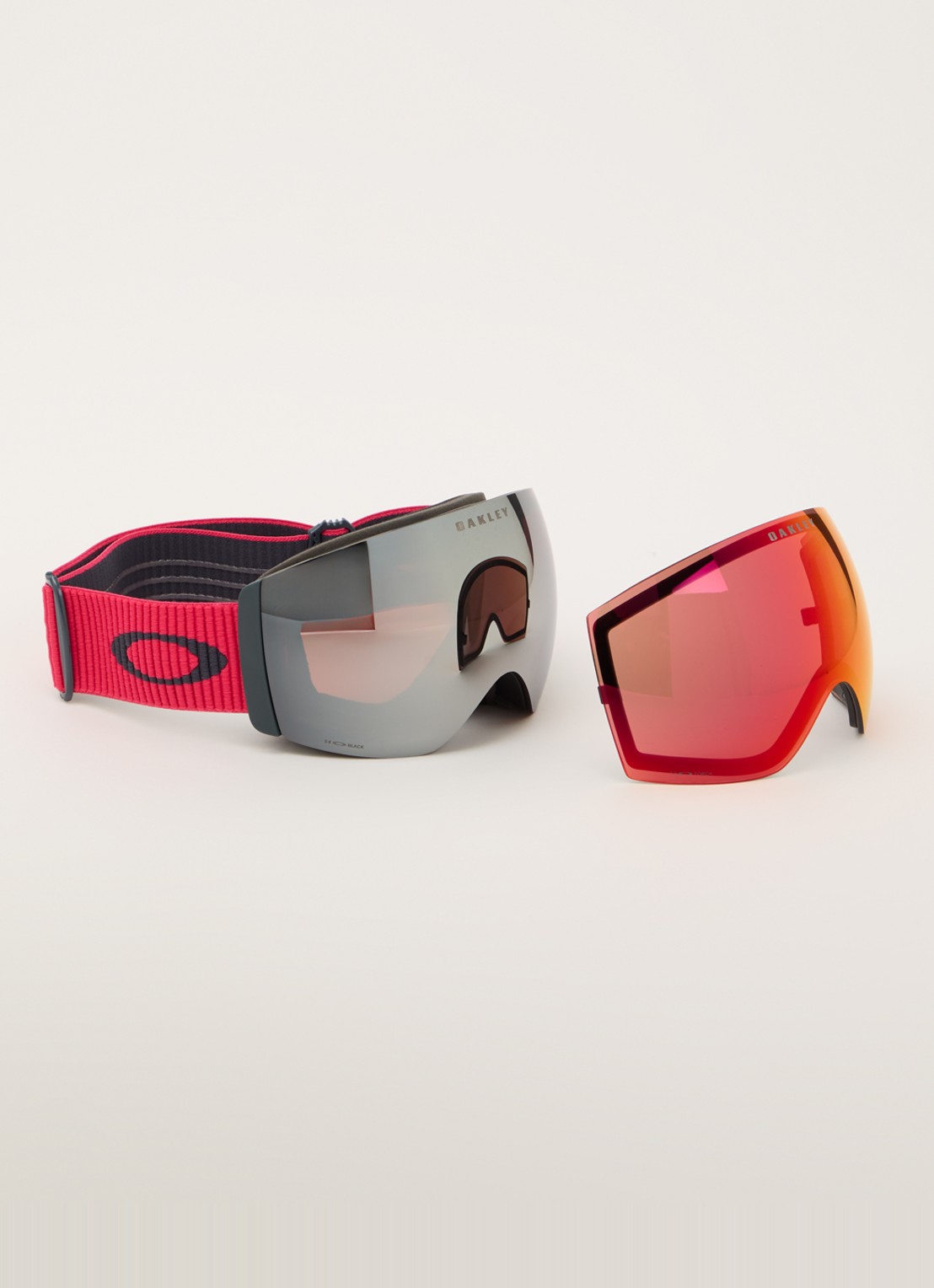 Oakley Flight Deck Pro L skibril met verwisselbare lens OZ7138 - detail grijs