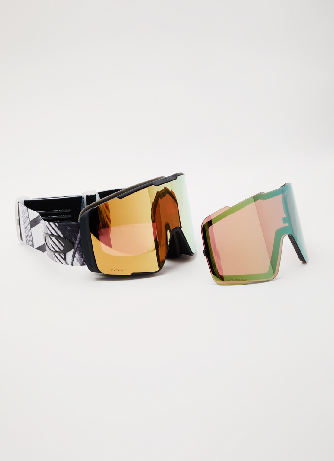Oakley Line Miner Pro L skibril met verwisselbare lens OZ7136 - detail lichtgrijs