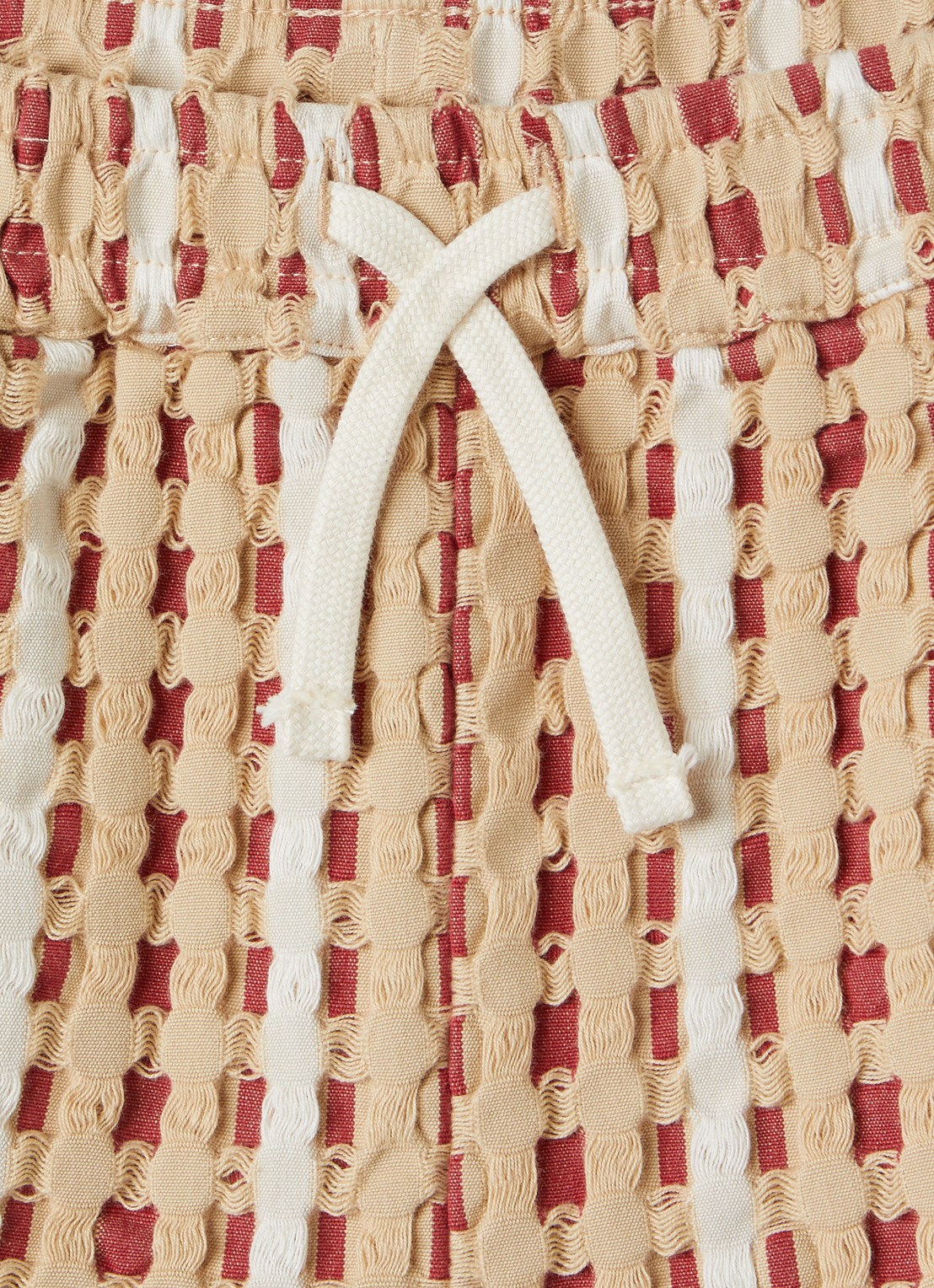 OAS Braga straight fit korte broek met structuur - detail 3 beige