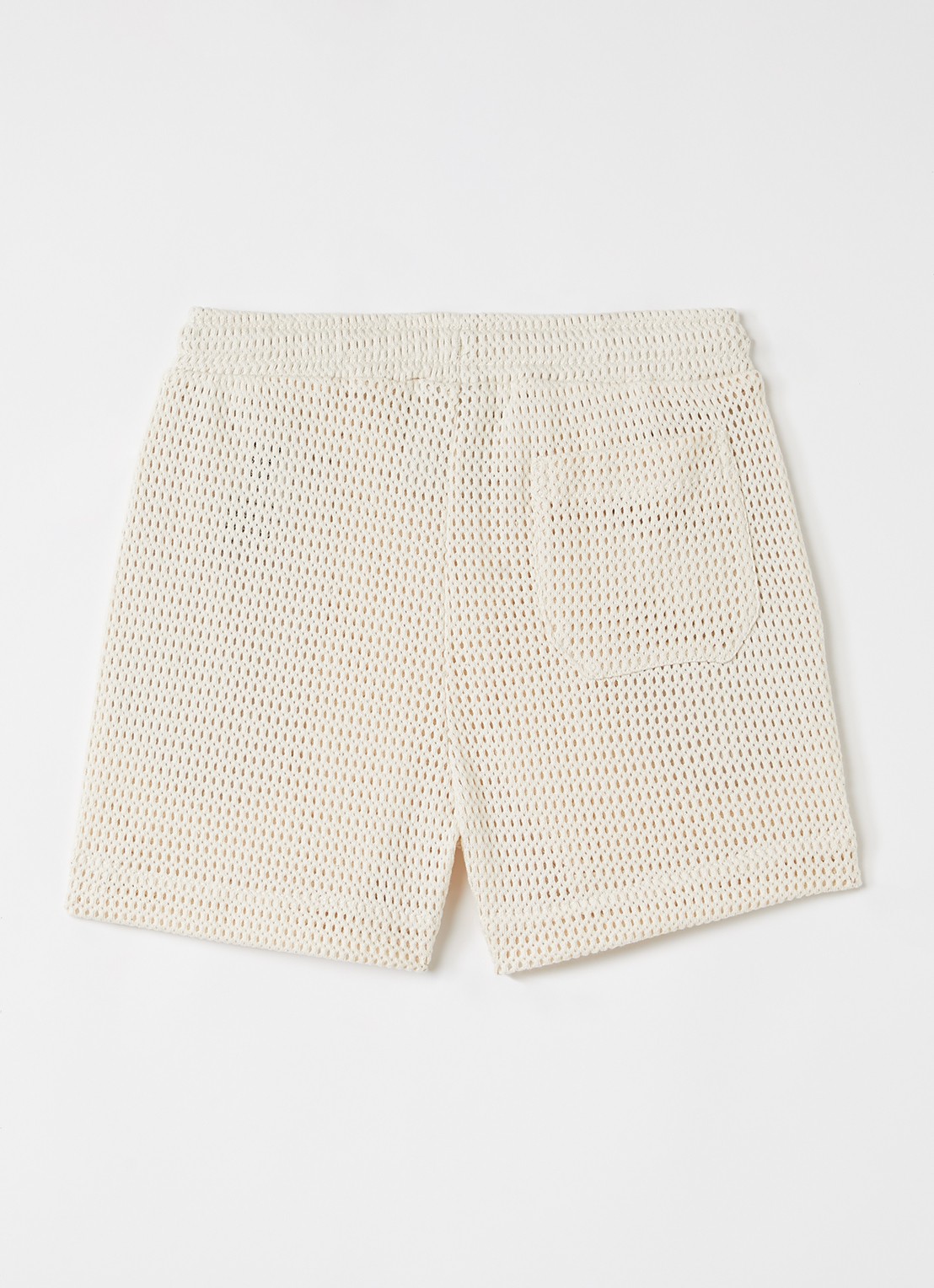 OAS Braga zwemshorts met opengewerkt dessin - voorkant 3 beige