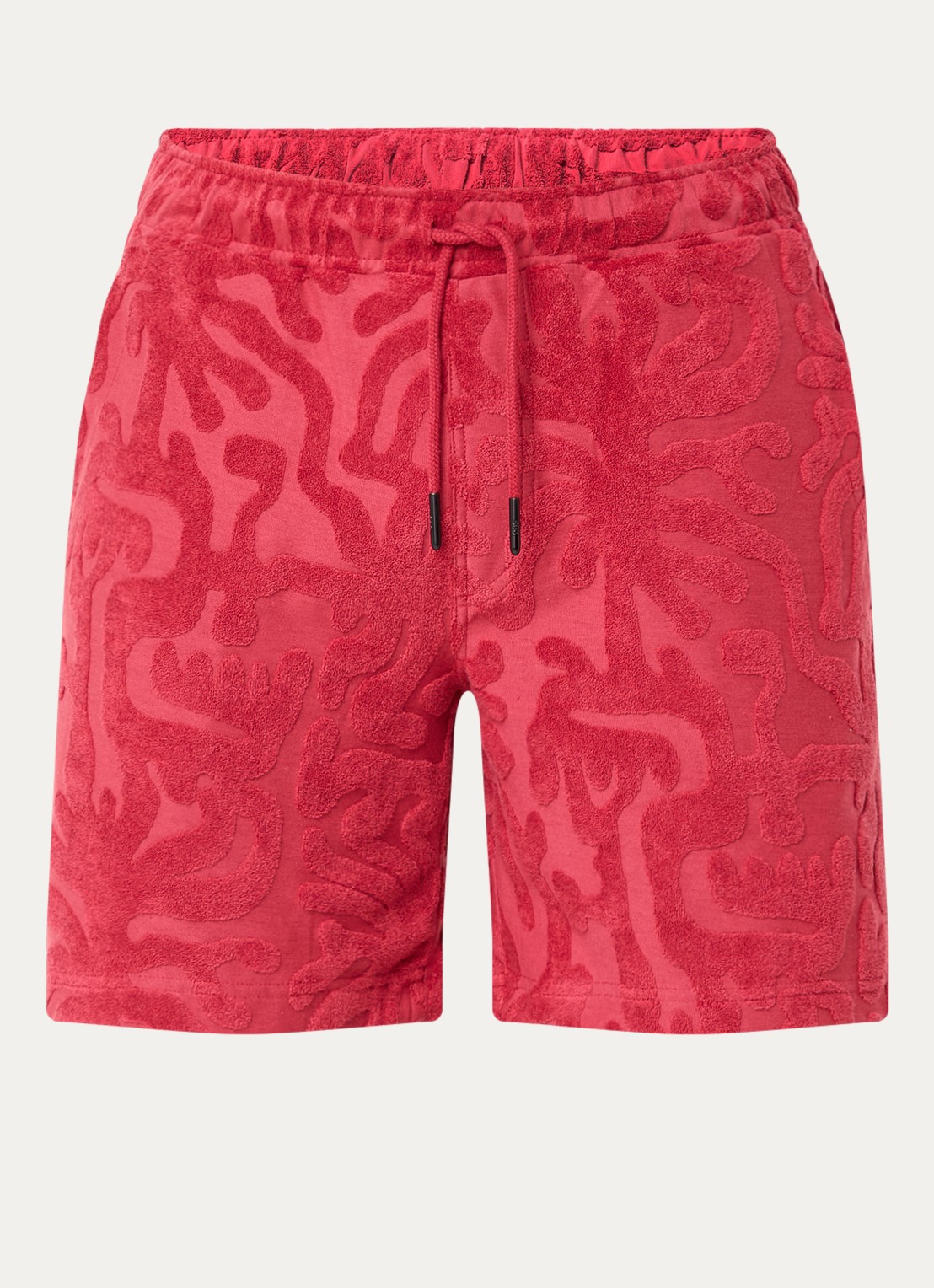 OAS Loefy straight fit korte broek van badstof - voorkant rood