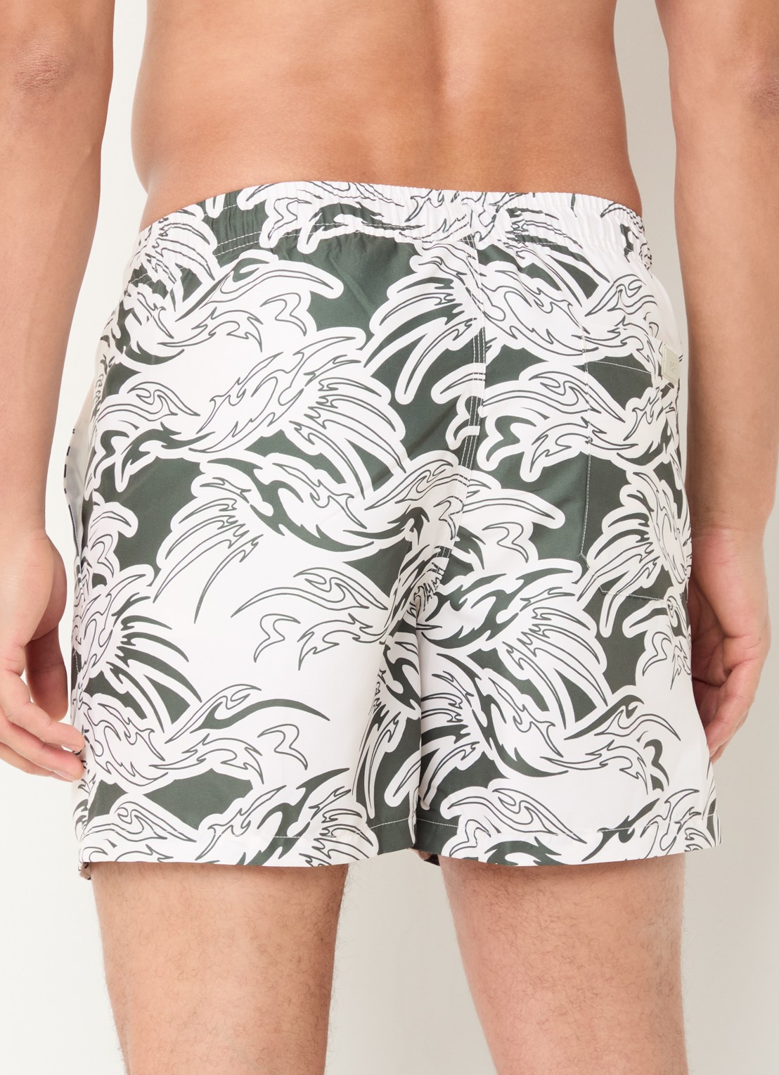 OAS Rouge zwemshorts met grafische print - achterkant 4 ivoor
