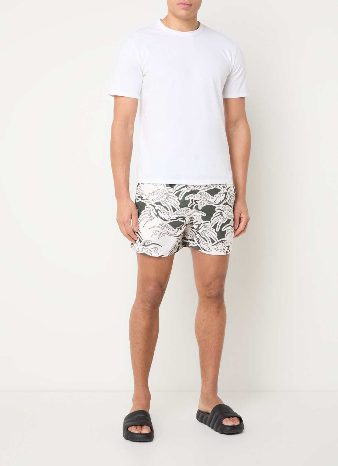OAS Rouge zwemshorts met grafische print - voorkant 3 ivoor