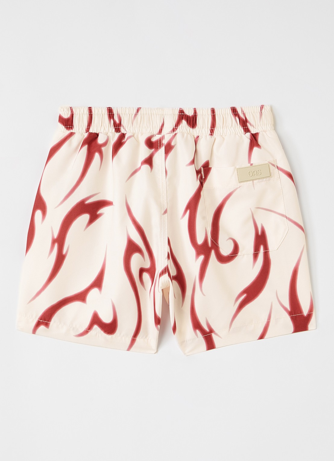 OAS Tribalo zwemshorts met grafische print - voorkant 2 beige