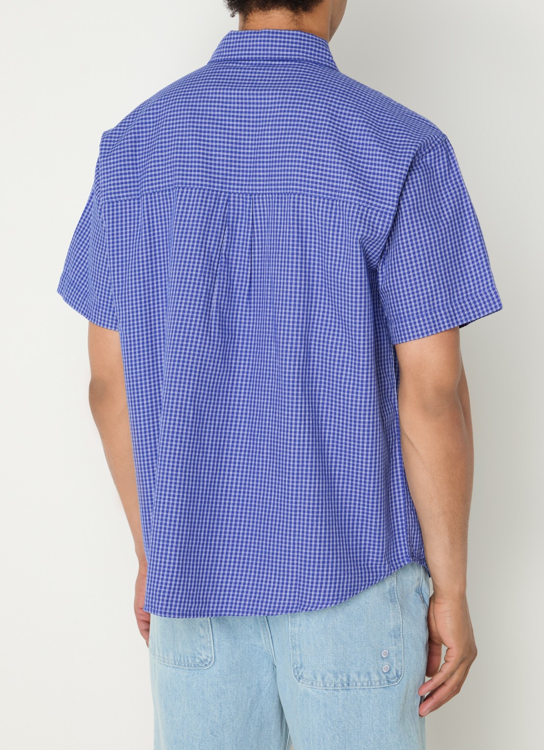 Obey Bigwig Frank regular fit overhemd met ruitdessin - achterkant 4 blauw