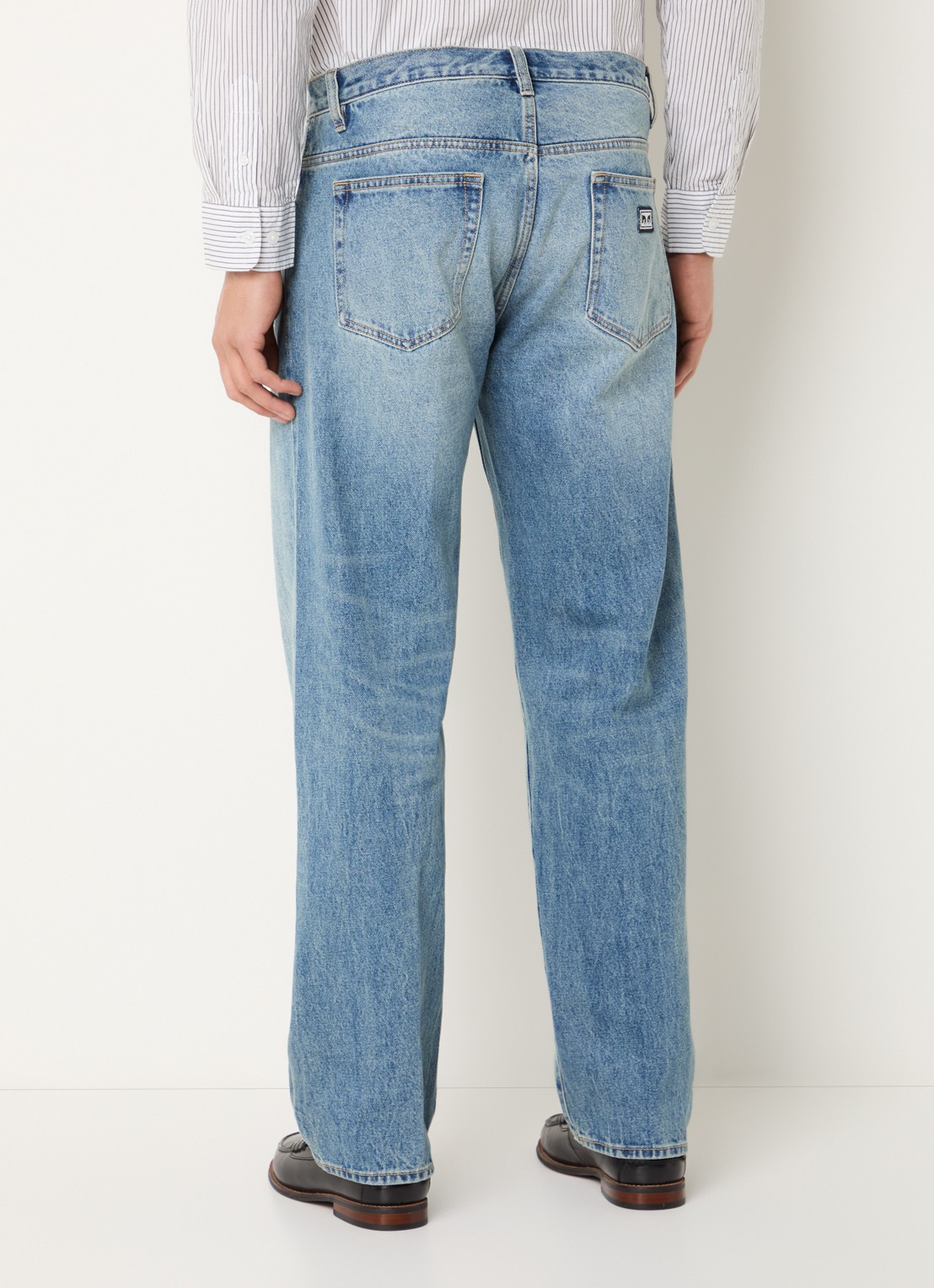 Obey Boxcar straight leg jeans met medium wassing - achterkant 3 indigo