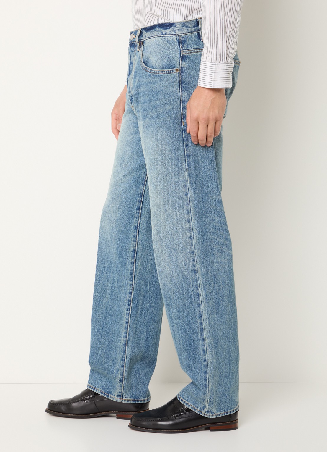 Obey Boxcar straight leg jeans met medium wassing - detail 2 indigo
