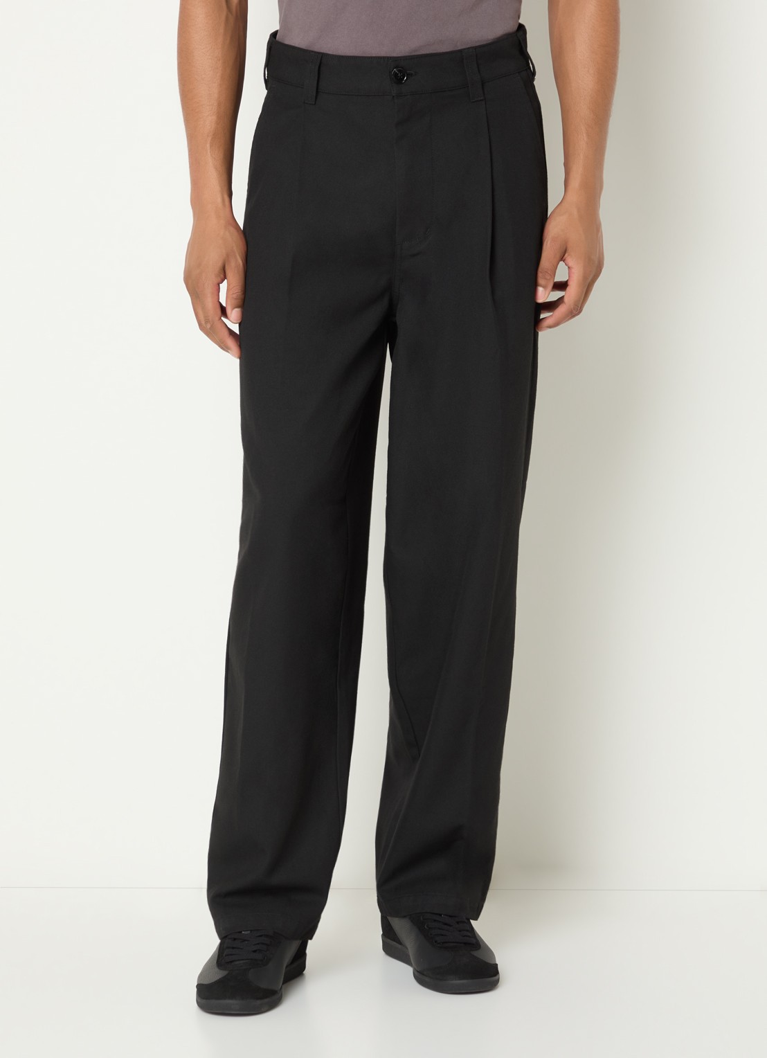 Obey Dean loose fit chino met steekzakken - detail 3 zwart