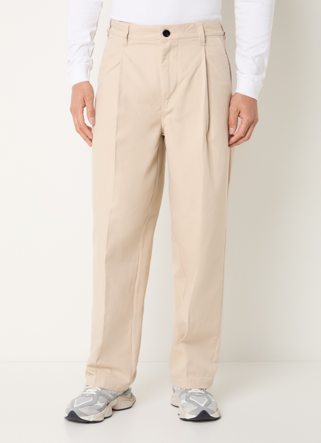 Obey Dean straight leg jeans met gekleurde wassing - detail creme
